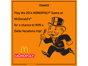 Delta Vacations McDonald’s Monopoly